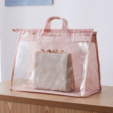 Clear Women Purse Handbag Dust Cover Craft Storage Bag With Zipper